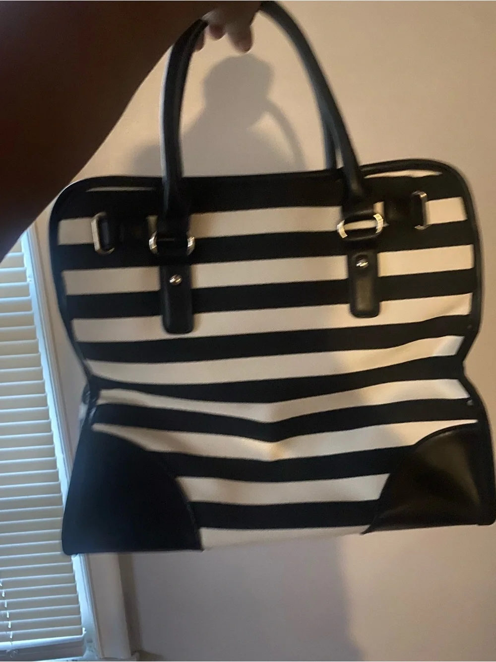 Kate spade Black And white striped bag